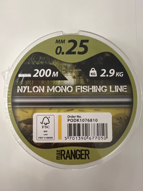 Vislijn - Vislijn Helder - Visdraad - Nylon - 0.25 mm - 200 meter van Merkloos
