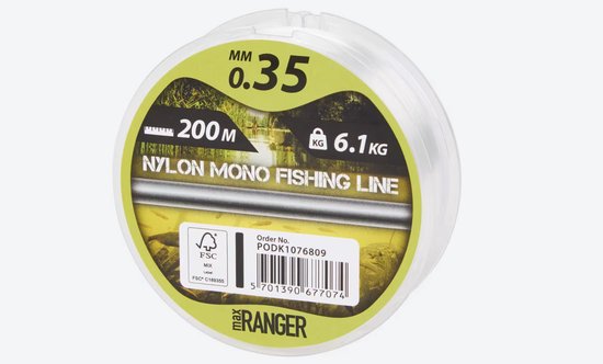 Vislijn - Vislijn Helder - Visdraad - Nylon - 0.35 mm - 200 meter van Merkloos