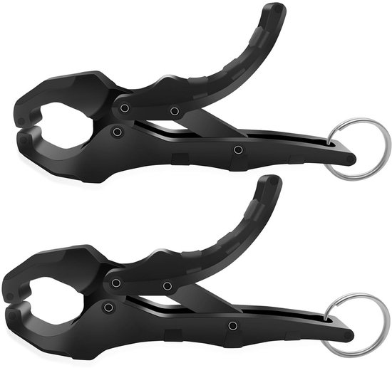 Vislipgrijper 4,5 inch met digitale weeghaak en vervangende klem - set van 2 voor bas vissen en culling systemen van Merkloos