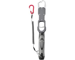 Vislipgrijper met Weegschaal - Visgrijper Lipklem - Vissen Vangen - Roestbestendig Aluminium - 18 kg - Grijs