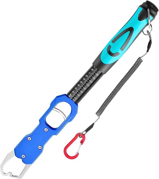 Visliptang - Lip Grip Vistang – Vistang - Vistang met weegschaal - Verlengde visklemtang - Met weegfunctie 18 kg - Vissen Accessoire - Aluminiumlegering - Geschikt voor vissen vanaf de kant, vissen vanuit een boot, ijsvissen - Blauw
