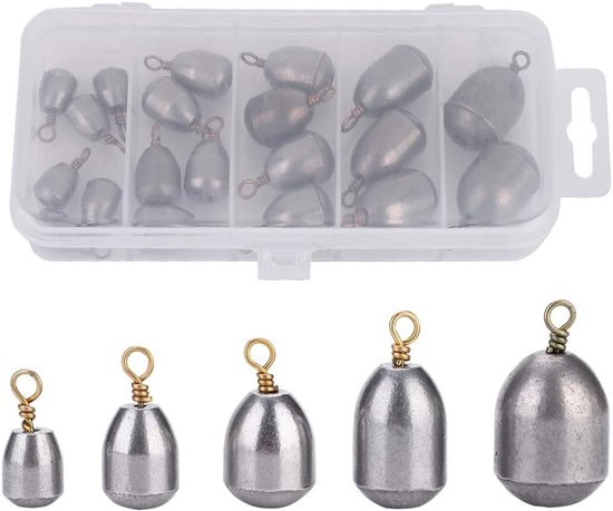 Vislood Set Drop Shot Visserij Gewichten (20 stuks)