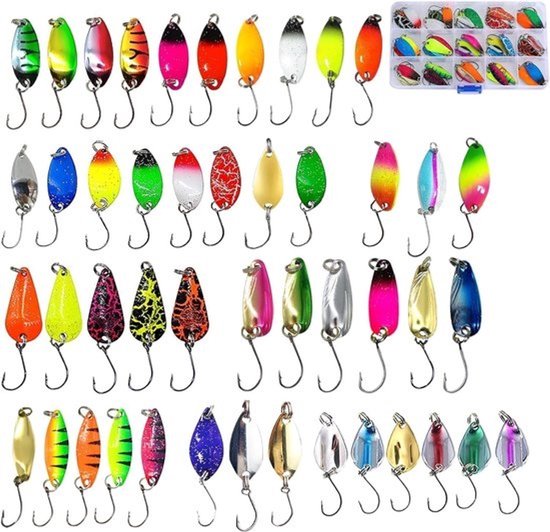 Visloodjes Set voor Forel, Snoekbaars en Baars met Opbergdoos