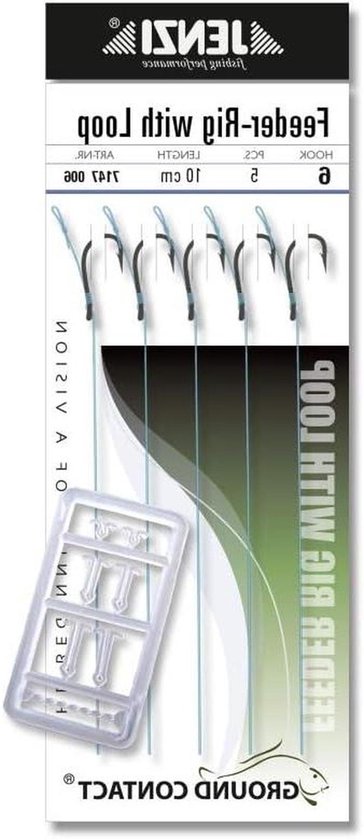 Vismethod Feeder Rigs - Voorvakken Leaders - Vissen op Karper - Voorgebonden met Stoppers - 10 Stuks 10cm - Doorzichtig