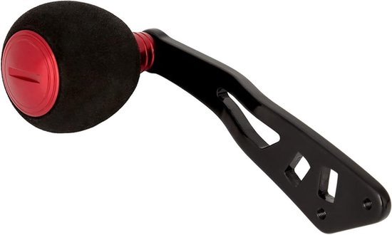 Vismolen handvat knop - Krachtige hendel met fittingen - Rood - Vervangende onderdelen voor laag profiel haspel - Draaiende vismolen - Geschikt voor merk - Handig accessoire van Merkloos