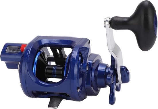 Vismolen Lijnteller - Visspoel Molen - Zeevissen Grote Vis - Sterke Nylonvezel Constructie - 4.3:1 Overbrenging - Zwart van Merkloos