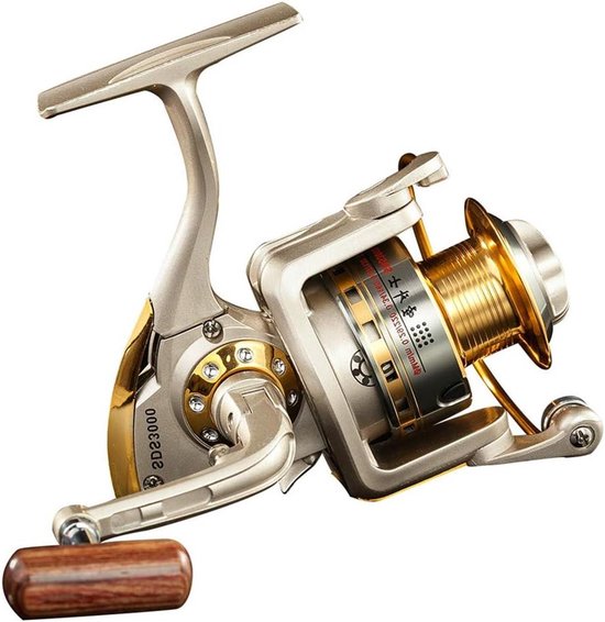 Vismolen - Spinning Reel - Vissen - 10 Kogellagers - Serie 1000-6000 - Goud