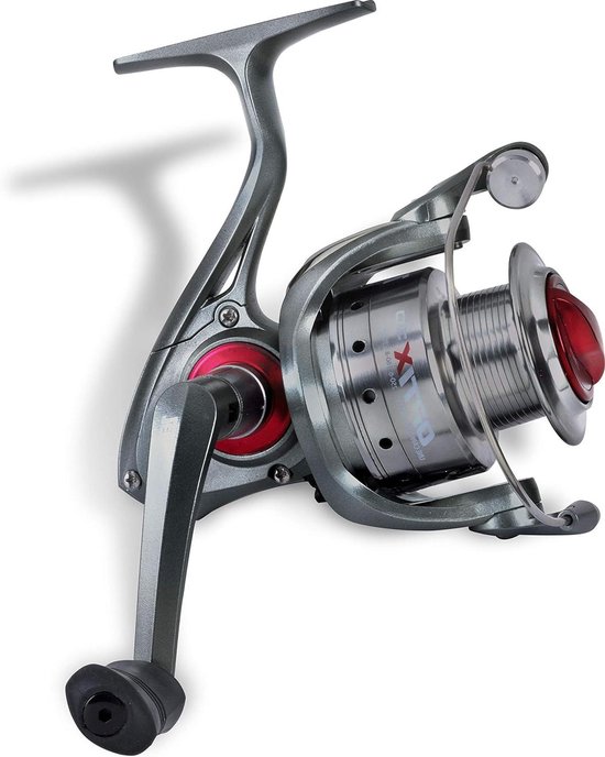 Vismolen - Spinning Reel - Vissen - Aluminium Spoel - 5.2:1 - Zwart