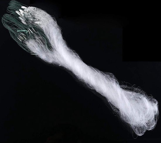 Visnet 1 m x 20 m Monofilament Visvangst Trap Netwerk met Float Fish Trap Monofilament Kleine Mesh Gear van Merkloos