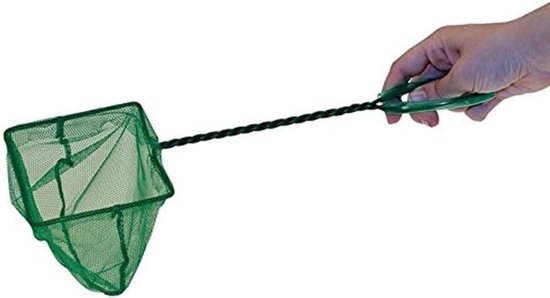 Visnet Aquarium - Schepnet Vissen - Aquarium Onderhoud - Scheurbestendig Nylon - 28x12.5x15.5CM - Groen
