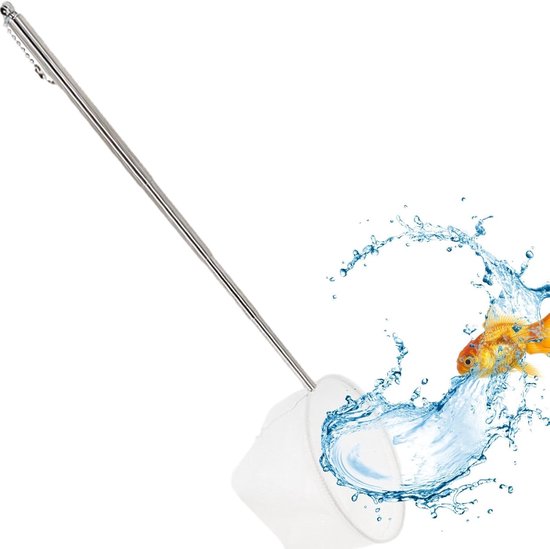 Visnet Aquarium - Schepnet Vissen - Vangen Garnalen - Uitschuifbaar Handvat - 8x8x4.5cm Net - Klein Rond van Merkloos