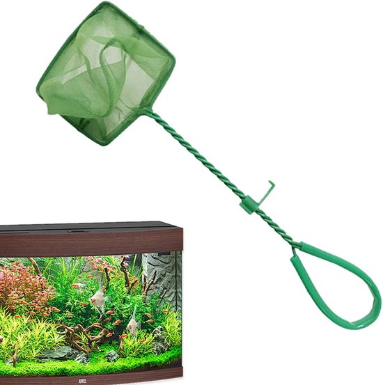 Visnet - Garnalennet Schepnet - Aquarium Onderhoud - Ultra Fijne Mesh - 4 Inch Frame - Zwart