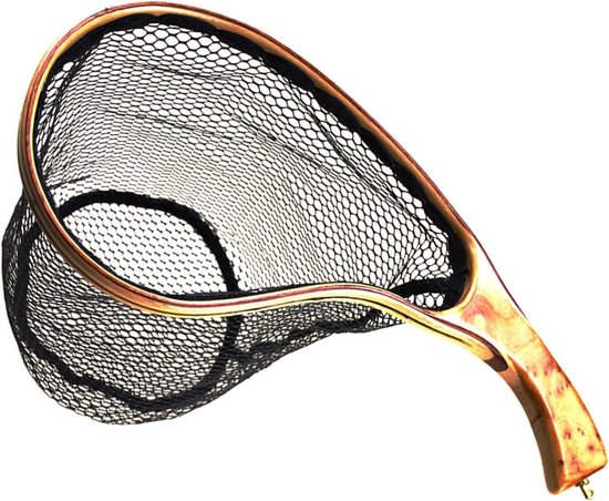 Visnet Houten Frame - Nylon Schepnet - Stream Vissen - Sneldrogend Nylon - Compact Ontwerp - Meerkleurig