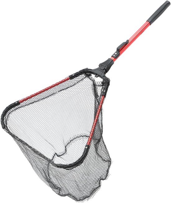 Visnet Intrekbaar - Schepnet Vangnet - Vissen Vangen - Visvriendelijk Net - 80x40cm - Assorti