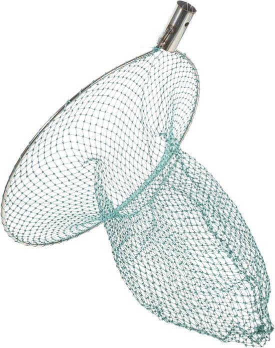 Visnet Kop - Schepnet - Vissen Vangen - Roestvrij Staal - 30 Cm Diameter - Groen