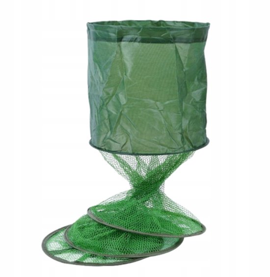 Visnet met grondpen, 30cm ringdiameter, 2m lang