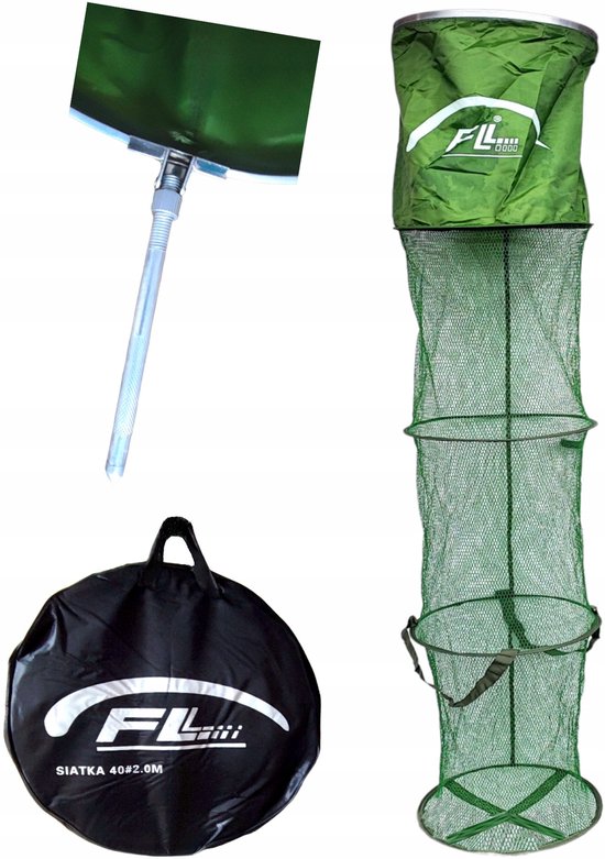 Visnet Rubber 200cm x 40cm met Hoes - Merkloos