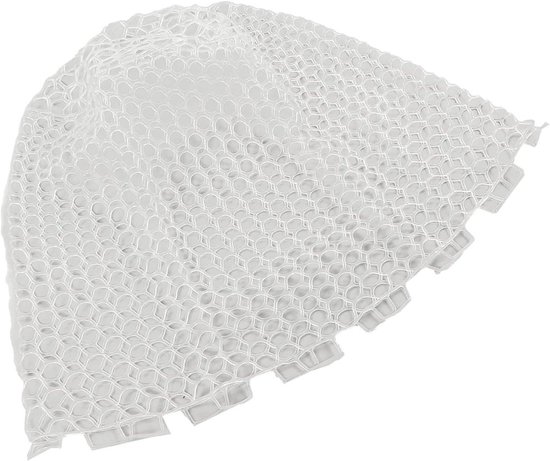 Visnet Rubber - Schepnet Vissen - Buitenvissen - Visvriendelijk Gaas - 55 cm Diep - Transparant Wit