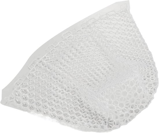 Visnet Rubber - Schepnet Vissen - Vangst Beschermen - Visvriendelijk Ontwerp - 55 cm Diep - Transparant Wit
