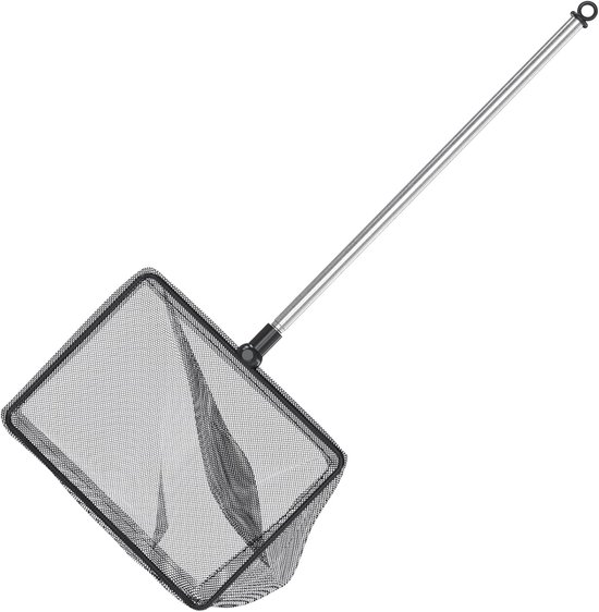 Visnet Schepnet - Aquarium Net - Vissen Vangen - Uitschuifbare Handgreep - 14 cm Net - Zwart