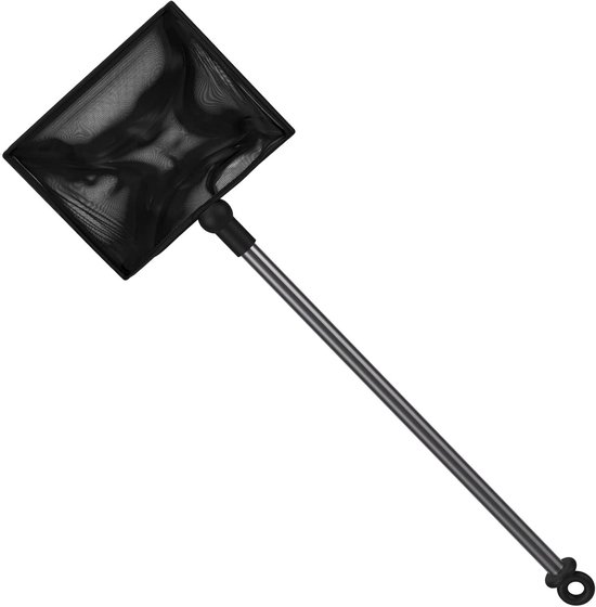 Visnet - Schepnet Aquarium - Vissen Vangen - Uitschuifbare Steel - 60 cm - Zwart
