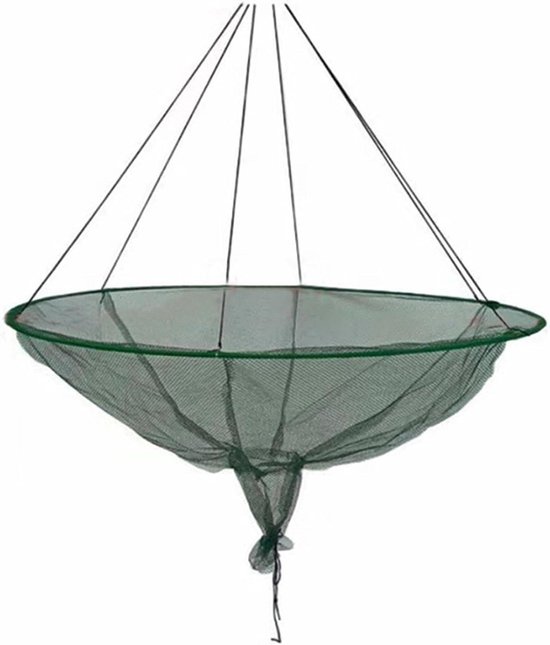 Visnet - Schepnet Dock - Vissen vanaf dok - Opvouwbaar stalen frame - 100 cm diameter - Niet gespecificeerd