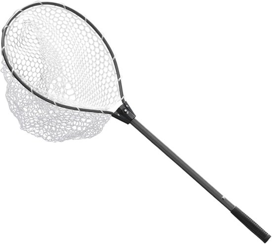 Visnet - Schepnet landingsnet - Vissen vangen loslaten - Gecoate rubberen mesh - 58x335x7 cm
