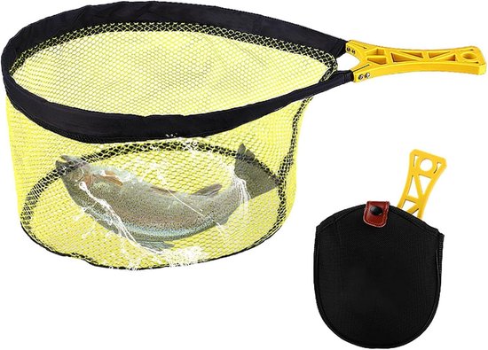 Visnet - Schepnet Opvouwbaar - Vis Vangen - Veiligheidsgreep Nacht - 50 cm - Nachtlichtend