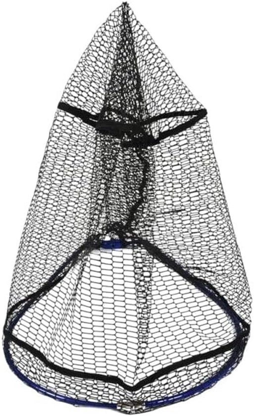 Visnet - Schepnet Opvouwbaar - Vissen Vangen - Lichtgewicht Aluminium - 54cm Lengte - Zwart Blauw