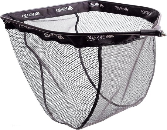 Visnet Schepnet - Schepnet Kop - Vissen Vangen - Rubberen Droog Net - 55x45cm - Zwart