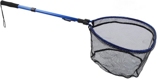 Visnet - Schepnet Vangnet - Vissen - Inklapbaar Handvat - 30 cm - Blauw