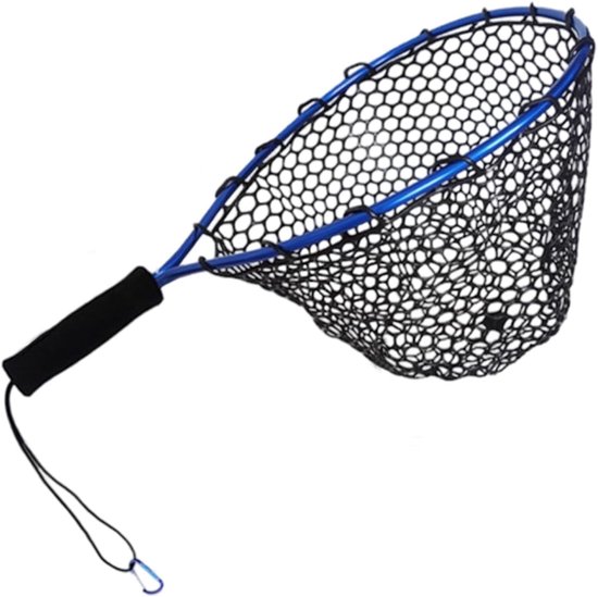 Visnet - Schepnet - Vissen en vijveronderhoud - Lichtgewicht en draagbaar - 58 cm - Blauw