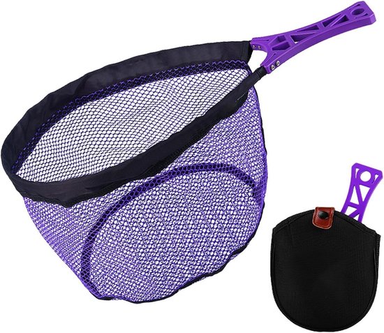 Visnet - Schepnet - Vissen - Opvouwbaar ontwerp - 50x29x20 cm - Paars