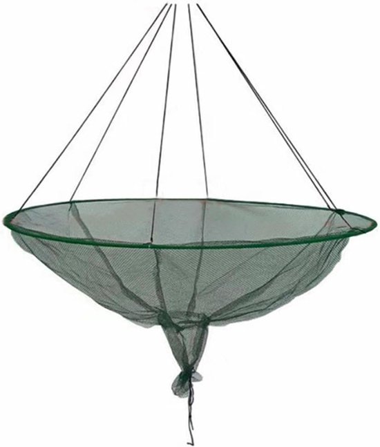 Visnet - Schepnet - Vissen vanaf pier - Zachte stalen cirkel - 80 cm diameter - Metaal
