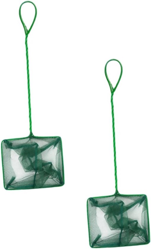 Visnet Set - Schepnet Aquarium - Vissen Vangen - Visvriendelijk Net - 43x14.5cm - Groen