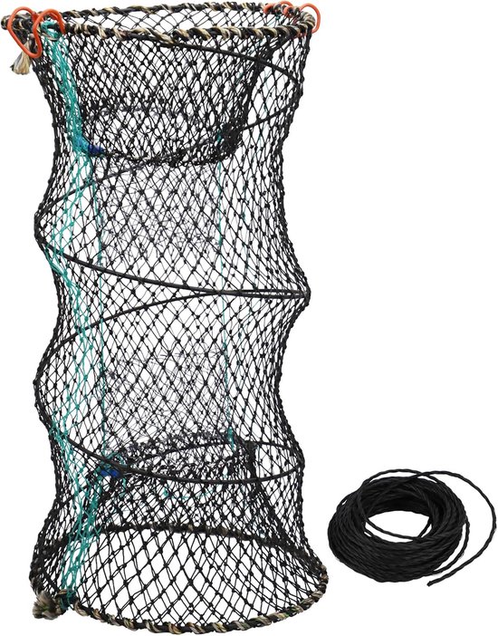 Visnet Val - Kreeft Langoest - Vissen Vangen - Gevouwen Ontwerp - 10m Touw - Groen