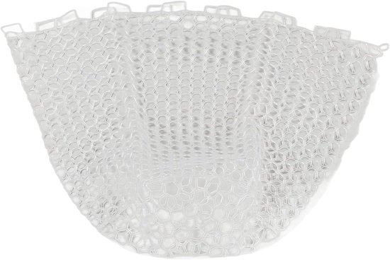 Visnet Vervanging - Schepnet Rubber - Vissen Vangen - Visvriendelijk Ontwerp - 55cm Diep - Transparant Wit