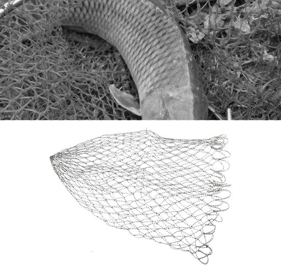 Visnet Vervanging - Schepnet - Vissen - Dubbele lijnen - 60 cm - Wit