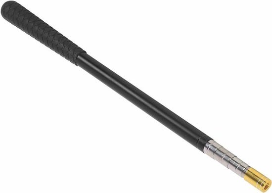 Visnetpaal - in elkaar schuiven - RVS - uitschuifbaar - Mini-Stream-Paal - uitvouwen - maat - geschikt voor - kleur of model - 5 secties - visnet-schepnetpaal - uitschuifbaar - maat 40x3 cm van Merkloos