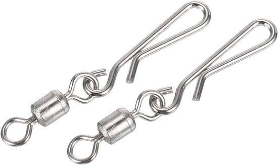 Visrol met Haak en Snap, 20 Stuks, 9 LB RVS Vistuig, Duurzaam en Lichtgewicht Accessoire voor Hengelsport