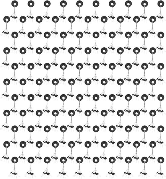 Vissen: 100 Rubberen Bobber Stoppers voor Vlotter Sinker - Visplatforms Lijnstoppers van Uighzz.