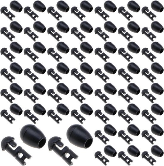 Vissen Connector Snap - Accessoires - Haaklengte Direct Shock - Kralen - Feeder - Quick Change - Karper Vissen - 50 STKS Kralen Vissen Feeder - Zwart van Merkloos