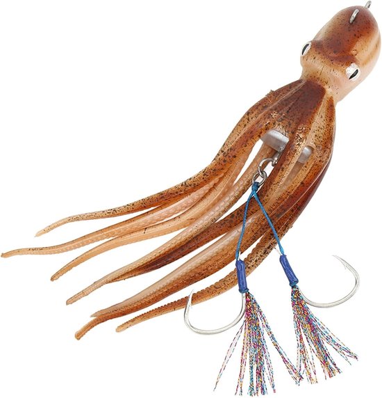 Vissen octopus kunstaas, 300g simulatie inktvis mallen levensechte inkjet octopus jig aas accessoires voor zeilschip zoutwater oceaan vissen van VISSEN