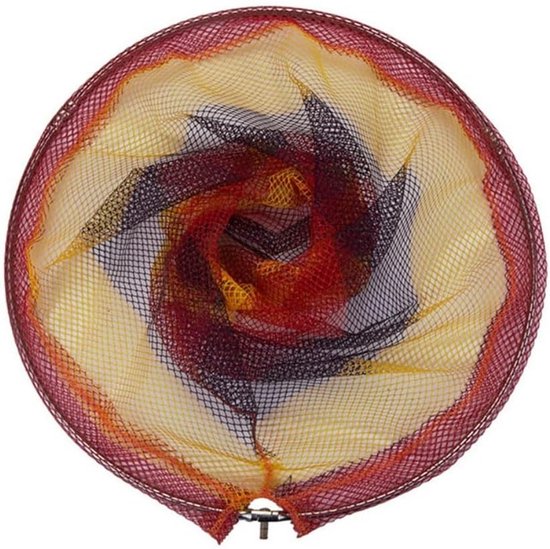 Vissen Schepnet - Opvouwbaar Net - Vis Vangen - Roestvrij Staal Frame - 40cm Diameter - Zwart