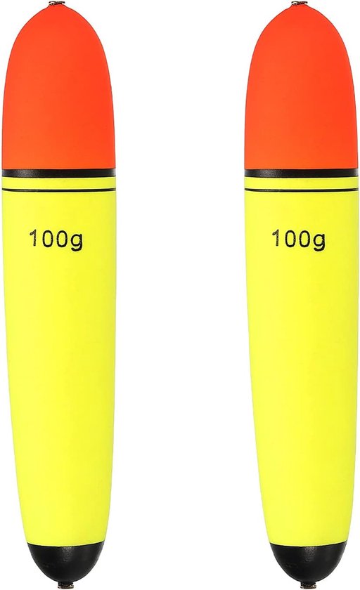 Vissen slip bobbers 3.5 oz - 2 stuks EVA visvlotter - geel - ideaal voor zeevissen en zoetwater m-winkel - m-winkel