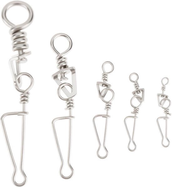 - Vissen - Swivel - Hoog - Connectors - Italiaanse - Swivel Connectors Quick Change Snap Swivel Hoge - 1 # 2 # 3 # 4.5 # 5 # - Geschikt voor - Kleur - 50 stuks.
