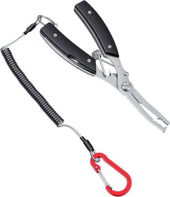 Vissen Tang Naald Neus Tang Vishaak Remover Lijn Cutter Multifunctionele Vis Tool met Opbergtas voor Mannen - Zoutwater en Zoetwatervangst. van Merkloos