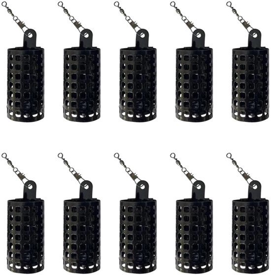 Vissenkooi Ronde Metalen - Karper Feeder - 10g - Duurzaam Ijzer - Anticorrosie - Inclusief Wartel - Voederkooi