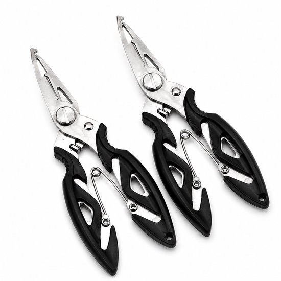 Vissentang 2 Stuks – 12 cm – Zwart – Roestvrij Staal & ABS – Vistang voor Vishaak en Visuitrusting