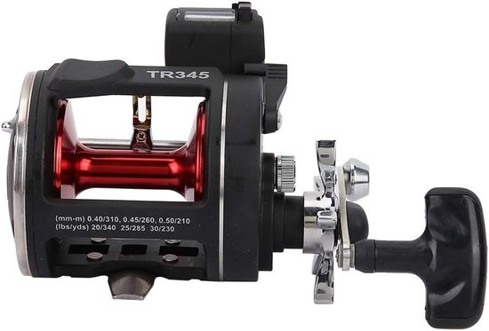 Visserij Molens voor Bootvissen met Lijnmeter - Zwarte Trolling Reel voor Zoutwater en Offshore Gebruik